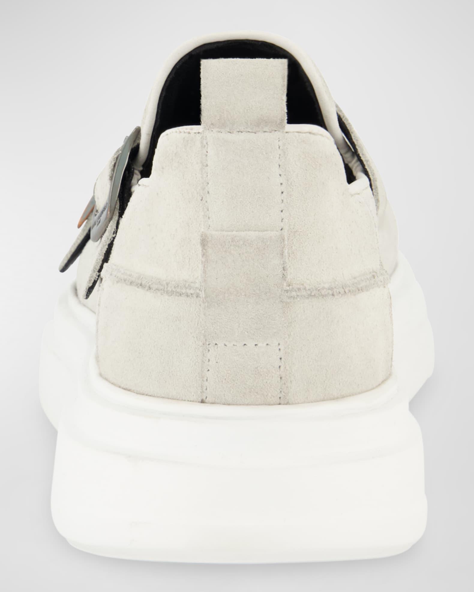 Men's Sneaker-Sole Suede Double-Monk Loafers Product Image