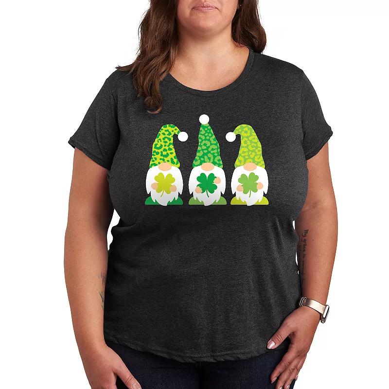 Plus St. Patrick's Day Gnomes Graphic Tee, Women's,  Product Image