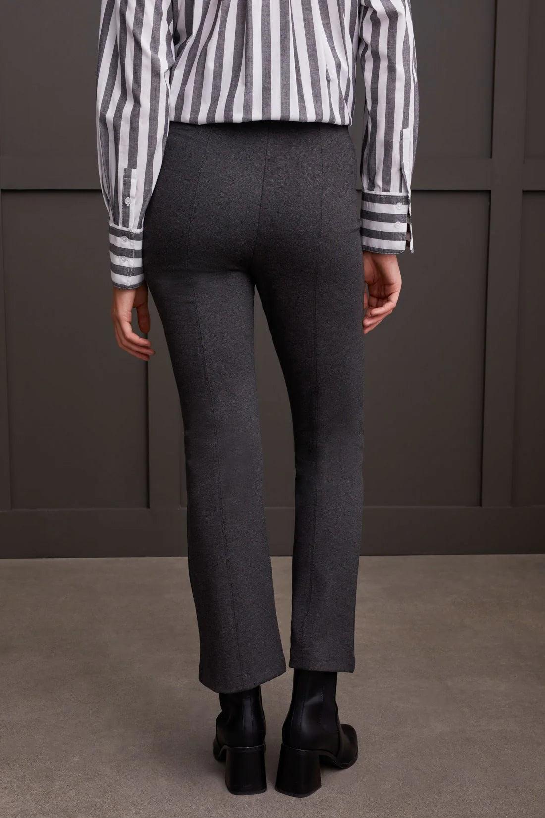 Signature Ponte Pull On Pant 28"- Heather Charcoal Product Image