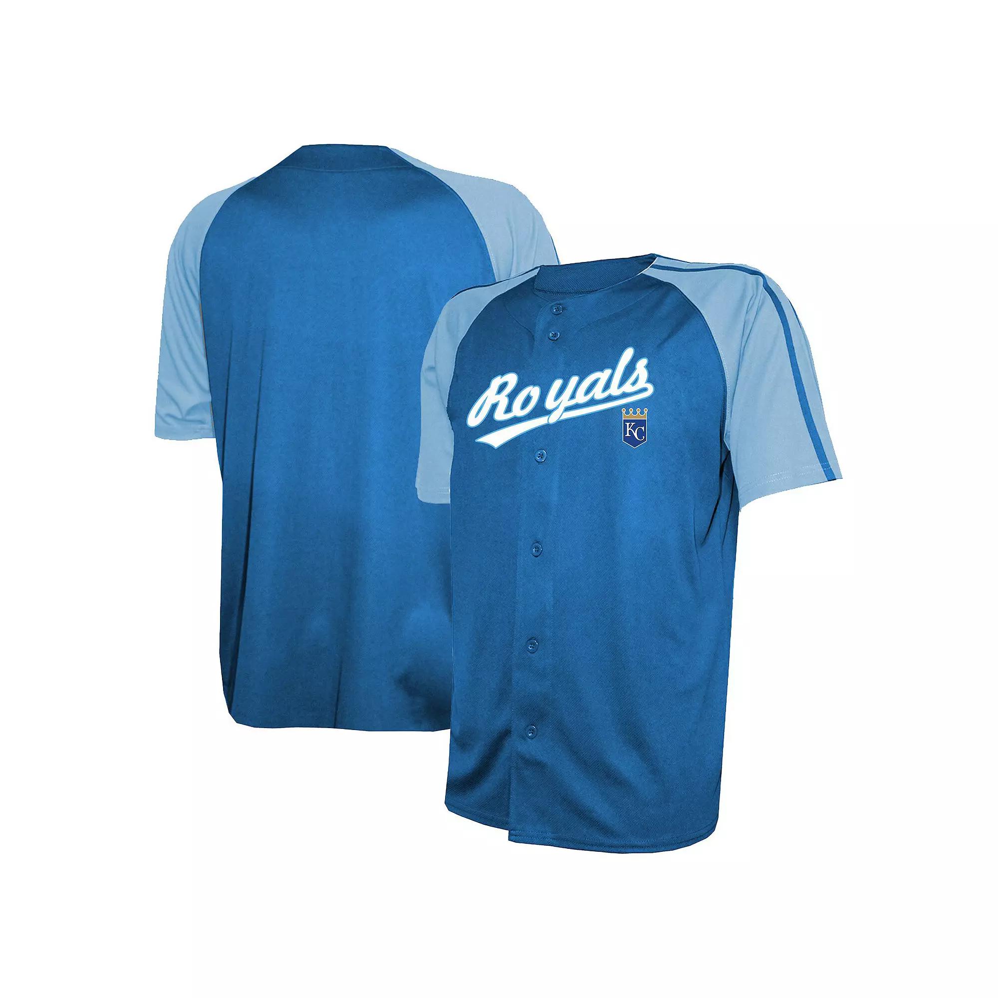 Men's Stitches Royal Kansas City Royals Team Raglan Jersey,  Product Image