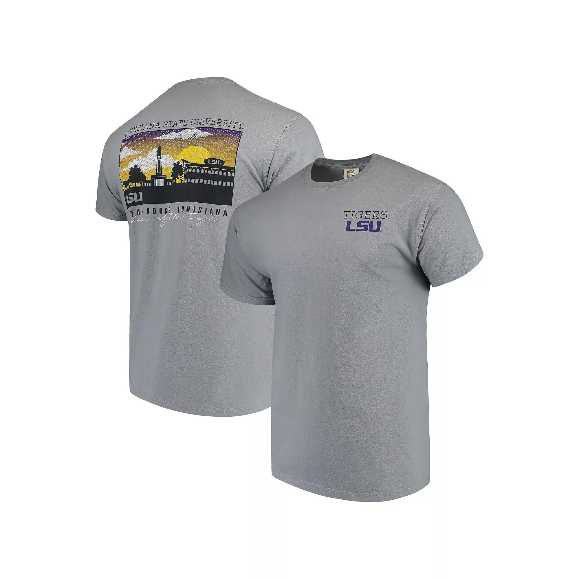 Men's Gray LSU Tigers Comfort Colors Campus Scenery T-Shirt, Size: Medium, Grey Product Image