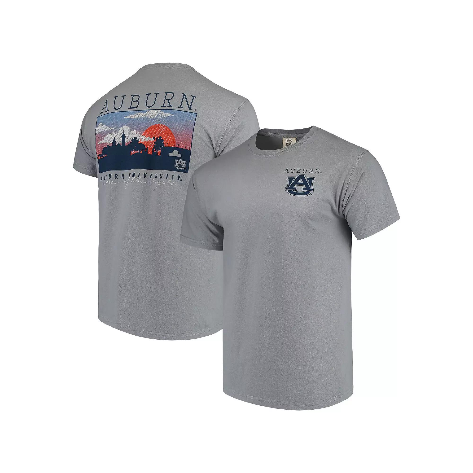 Men's Gray Auburn Tigers Comfort Colors Campus Scenery T-Shirt, Size: XL, Grey Product Image