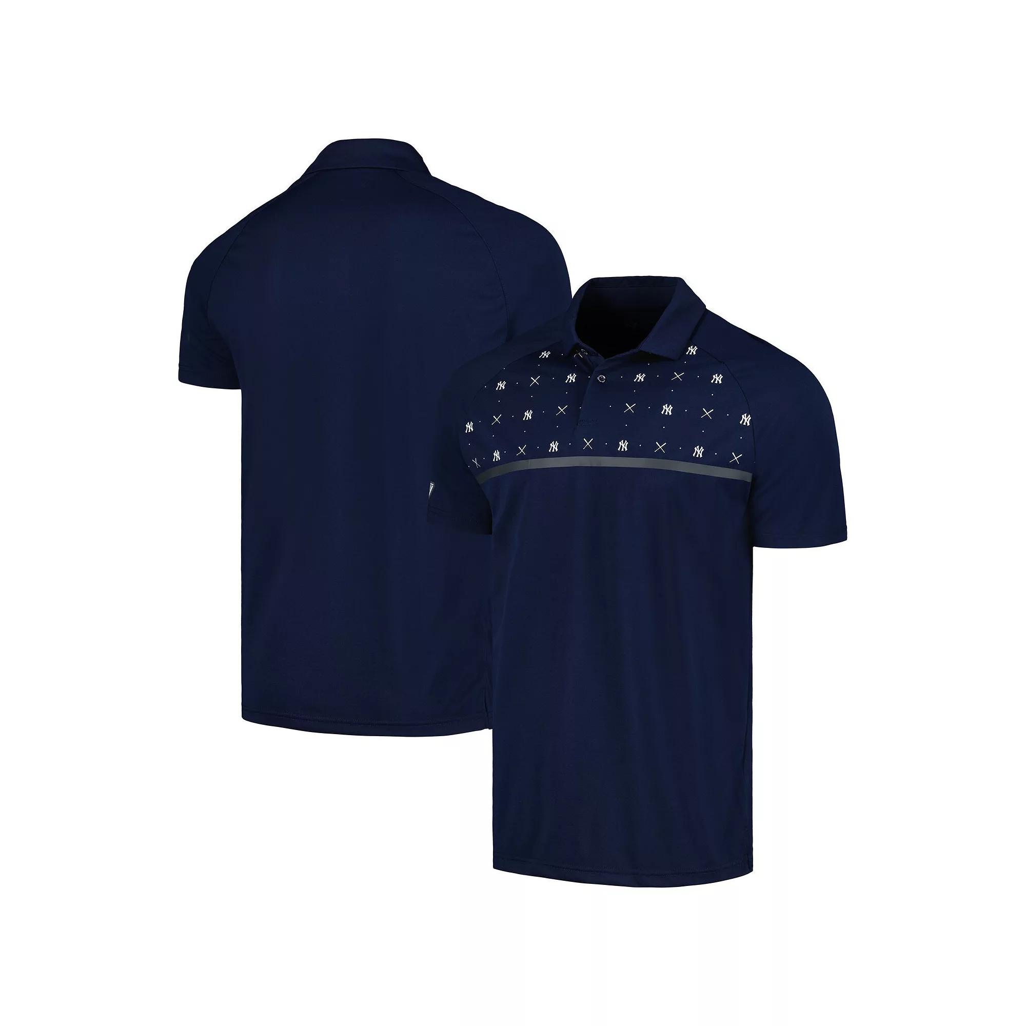 Men's Levelwear Navy New York Yankees Sector Batter Up Raglan Polo, Size: 2XL, Blue Product Image