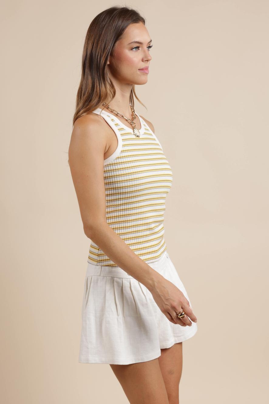 Little Things Stripe Knit Tank Top Product Image