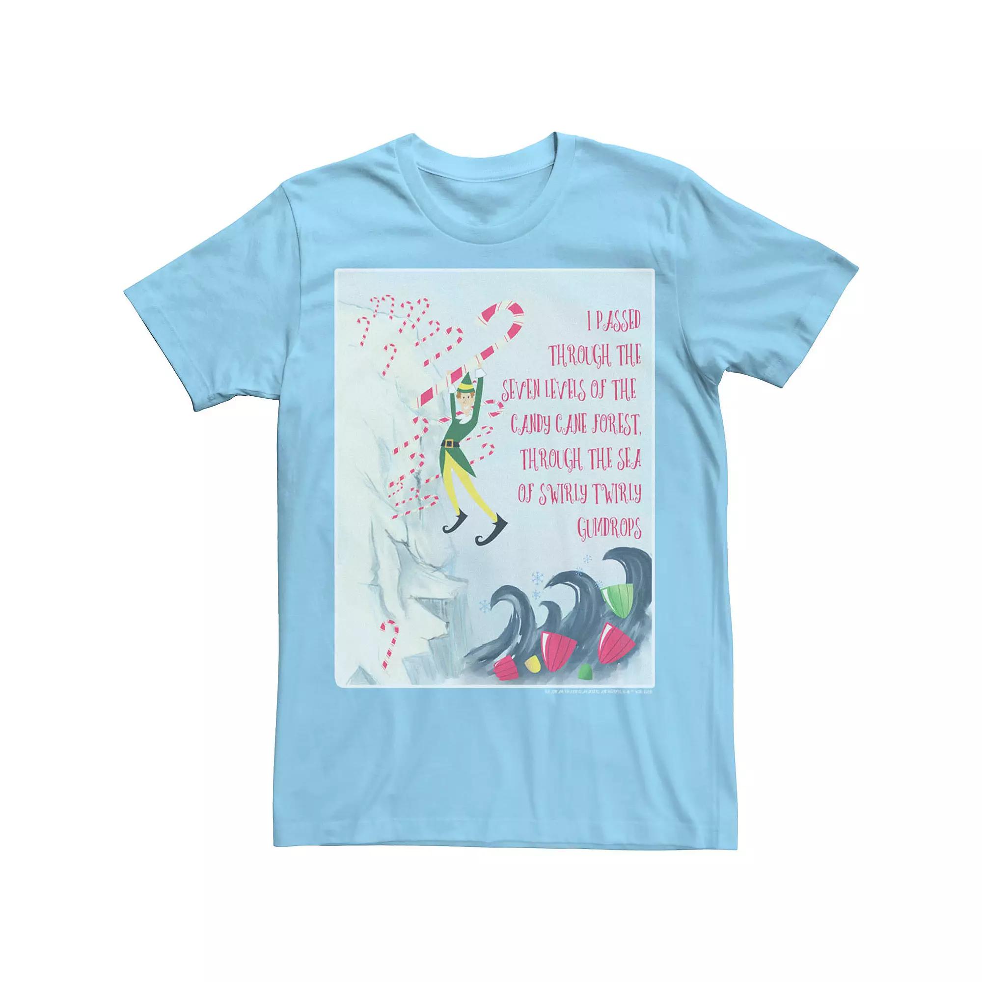 Men's Elf Swirly Twirly Gumdrops Book Page Poster Tee,  Product Image