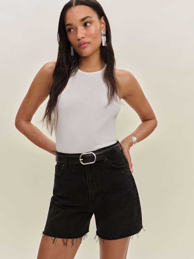 Saige High Rise 4” Jean Shorts Product Image