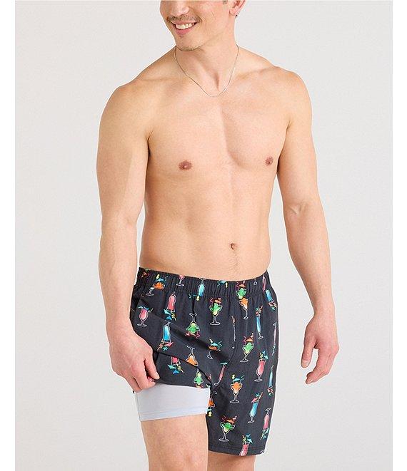 SAXX Swizzles & Straws Go Coastal 2N1 5#double; Volley Swim Shorts Product Image