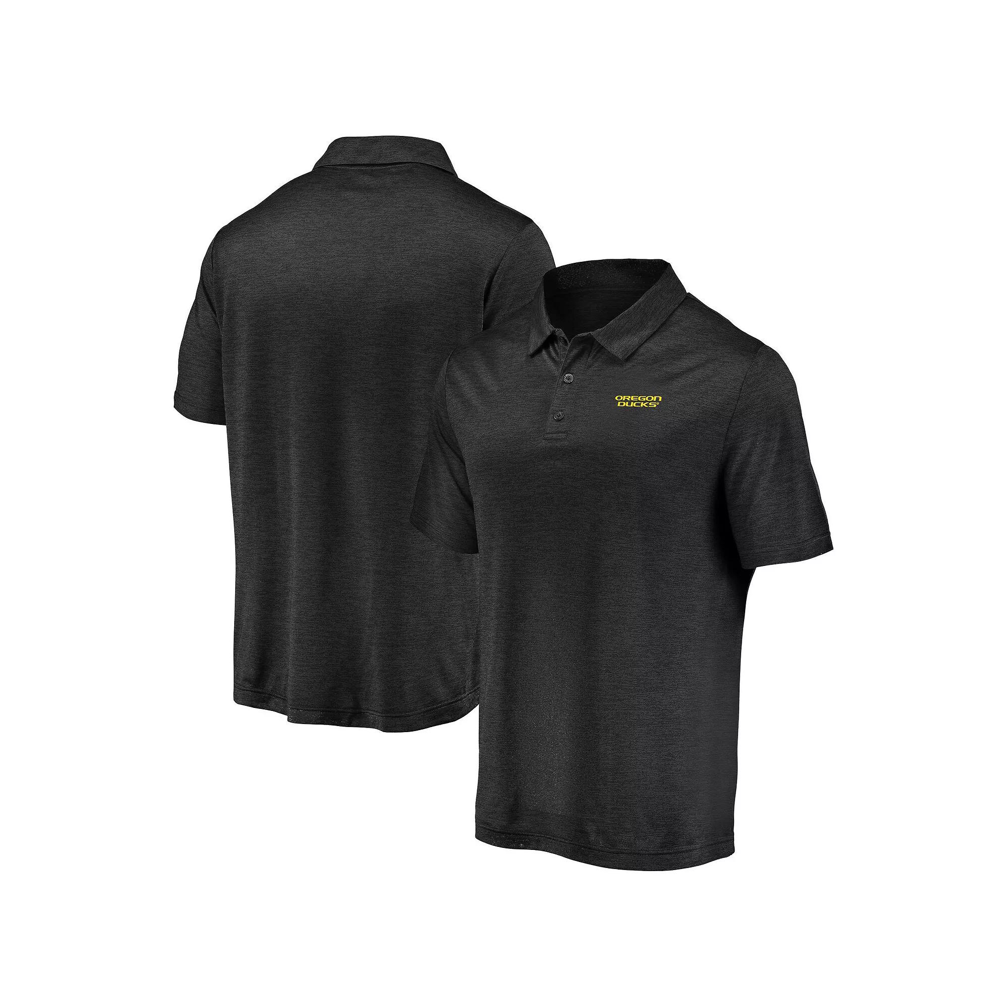 Men's Colosseum Heathered Black Colorado State Rams Logo Down Swing Polo,  Product Image