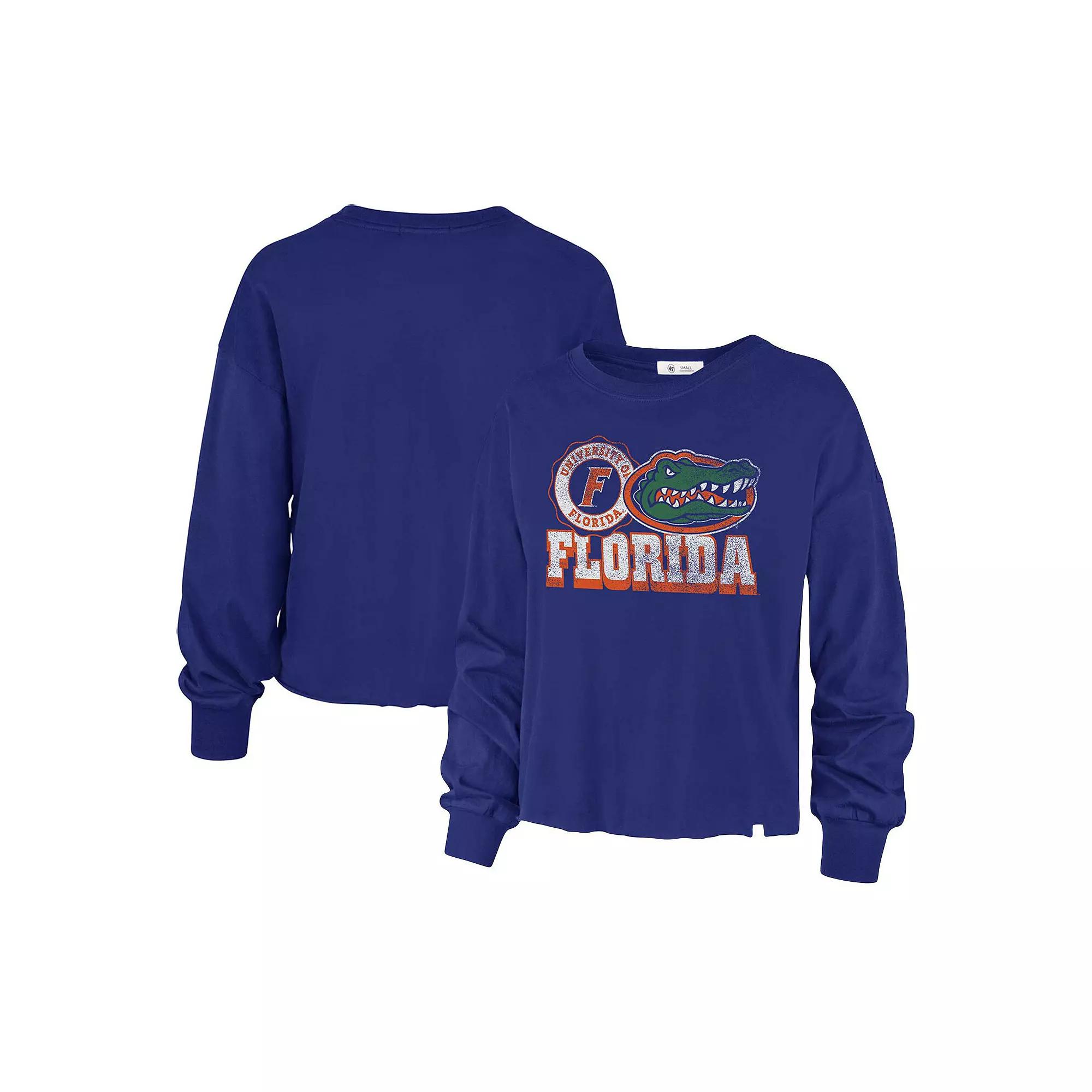 Women's '47 Royal Florida Gators Bottom Line Parkway Long Sleeve T-Shirt,  Product Image