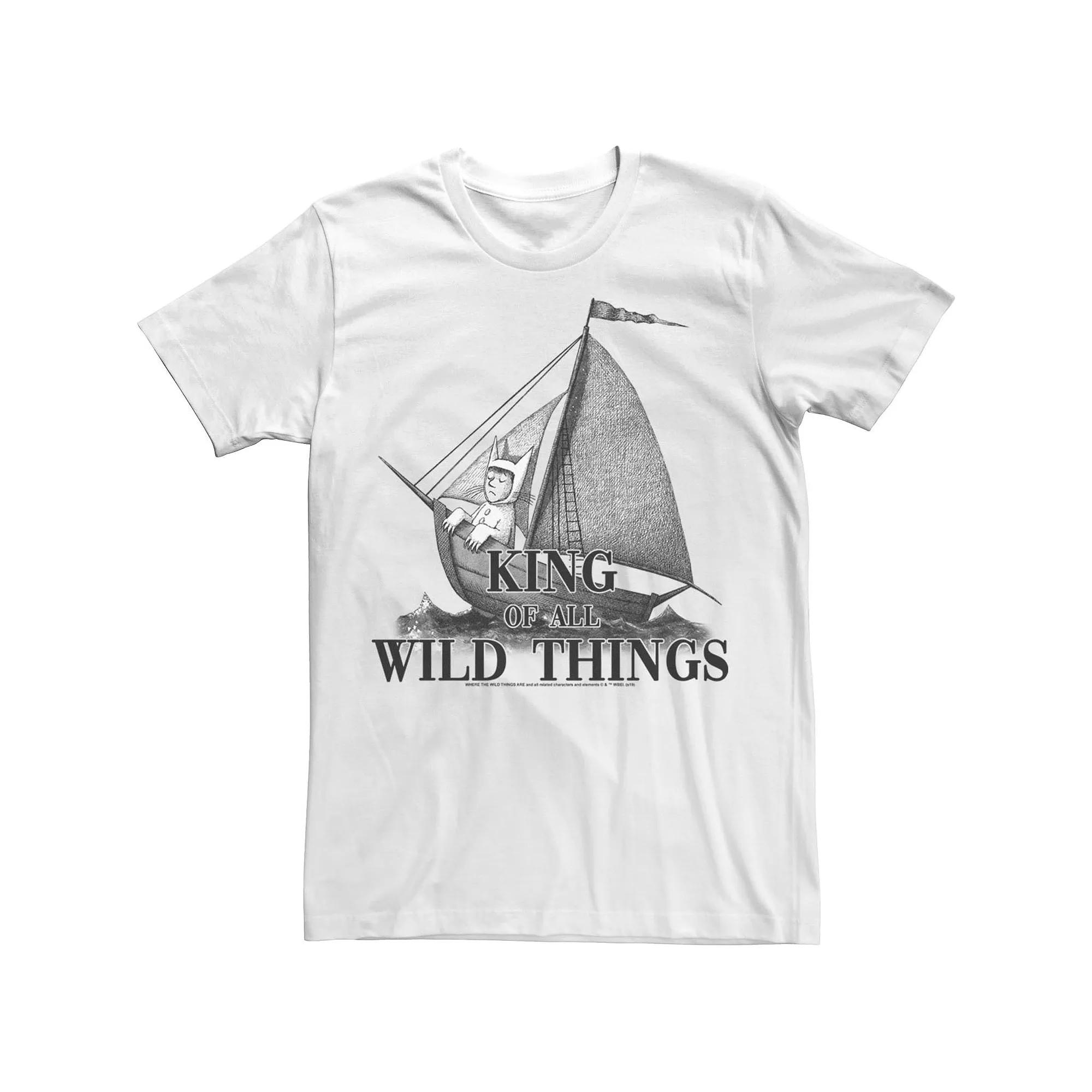 Men's Where The Wild Are King Of All Wild Things Poster Tee,  Product Image