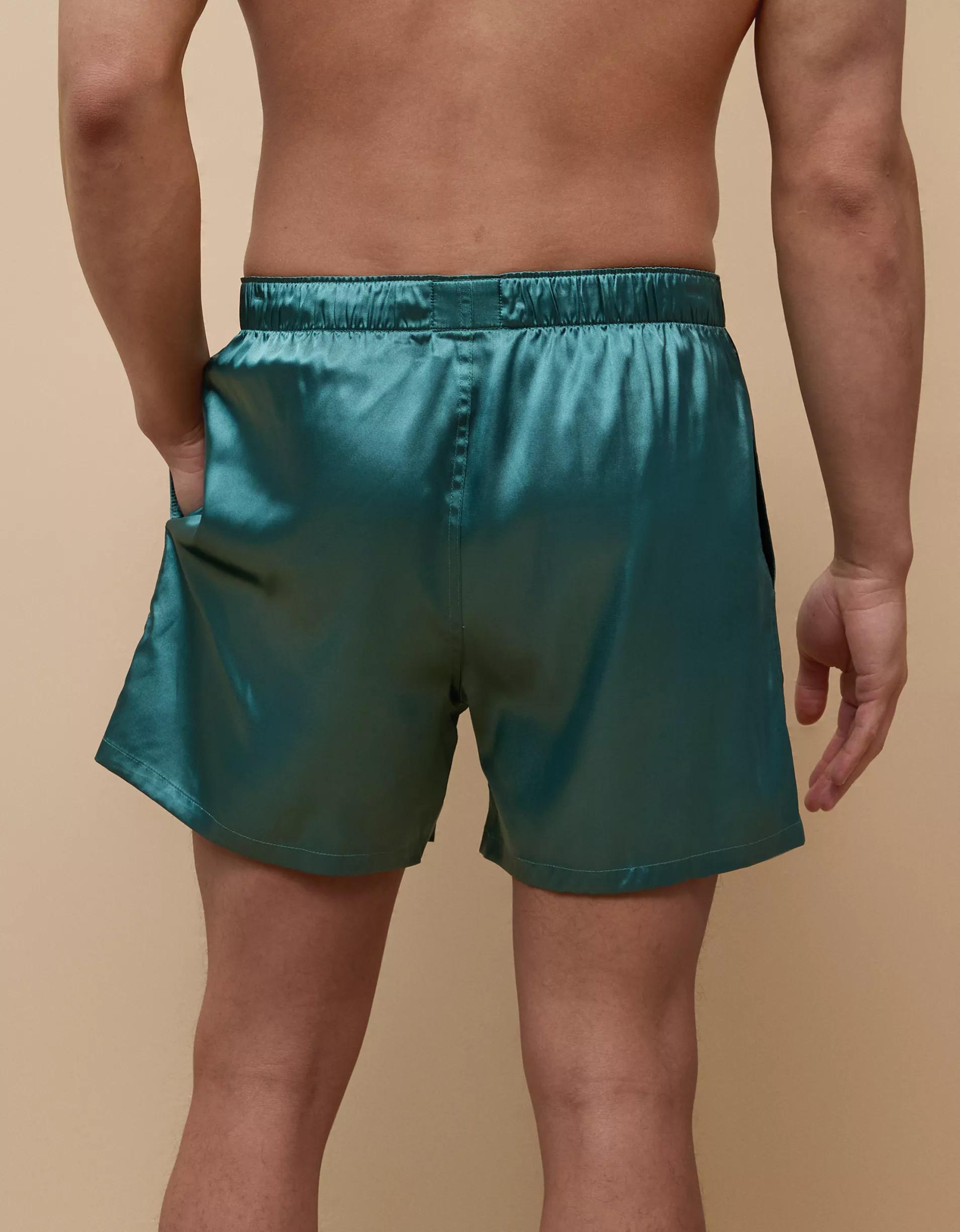 AEO Men's Solid Satin Pocket Boxer Short Product Image