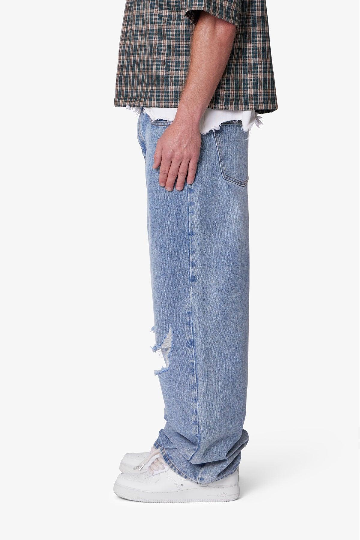 Ultra Baggy Blowout Denim - Washed Vintage Blue Product Image