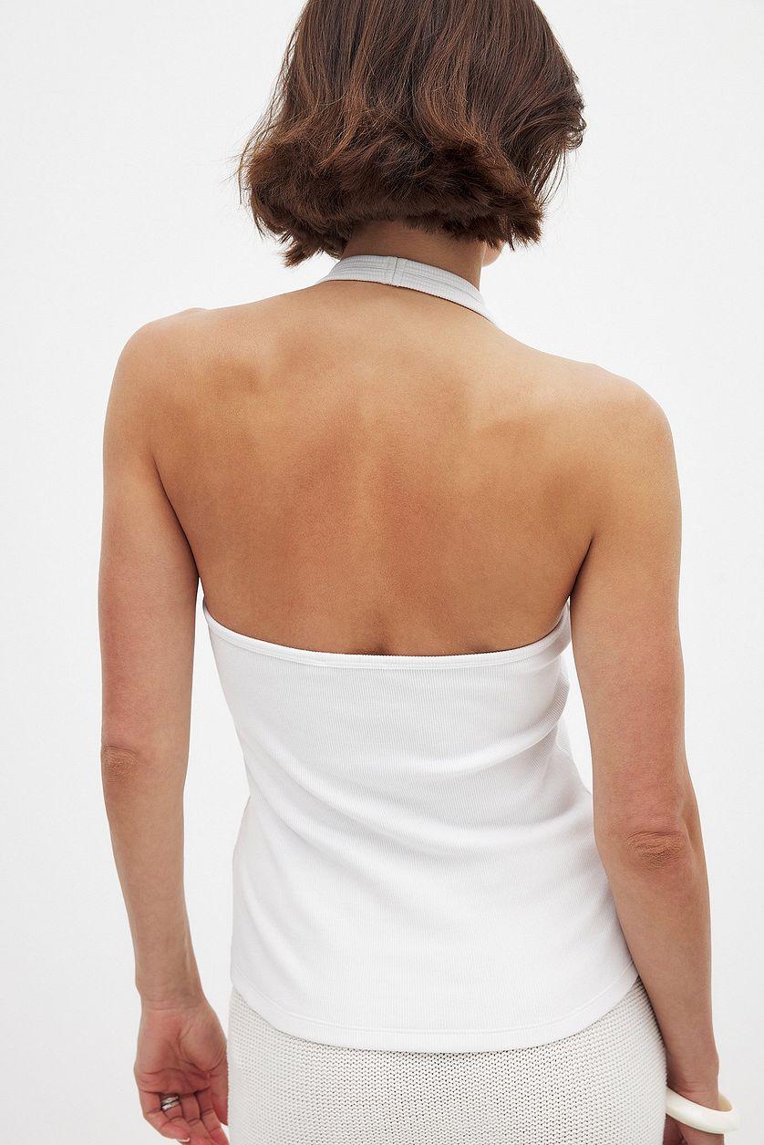 Halterneck Rib Top Product Image