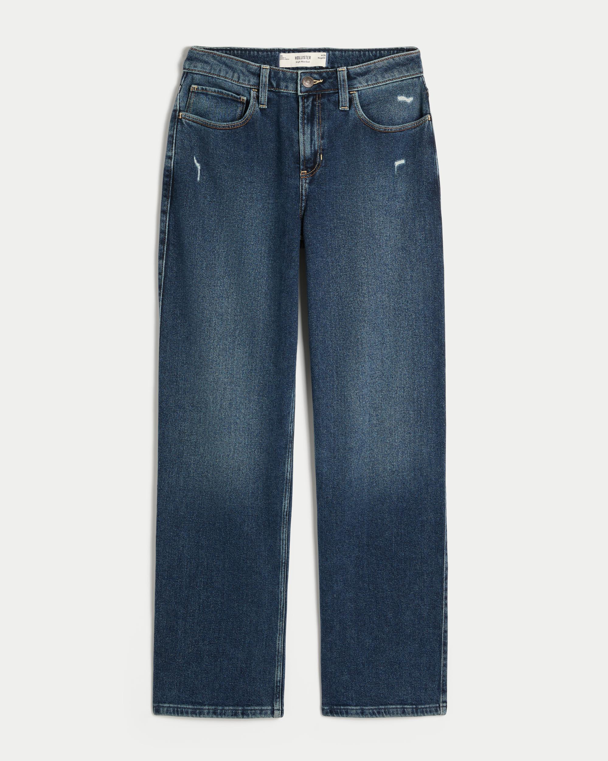 High-Rise Distressed Dad Jeans Product Image