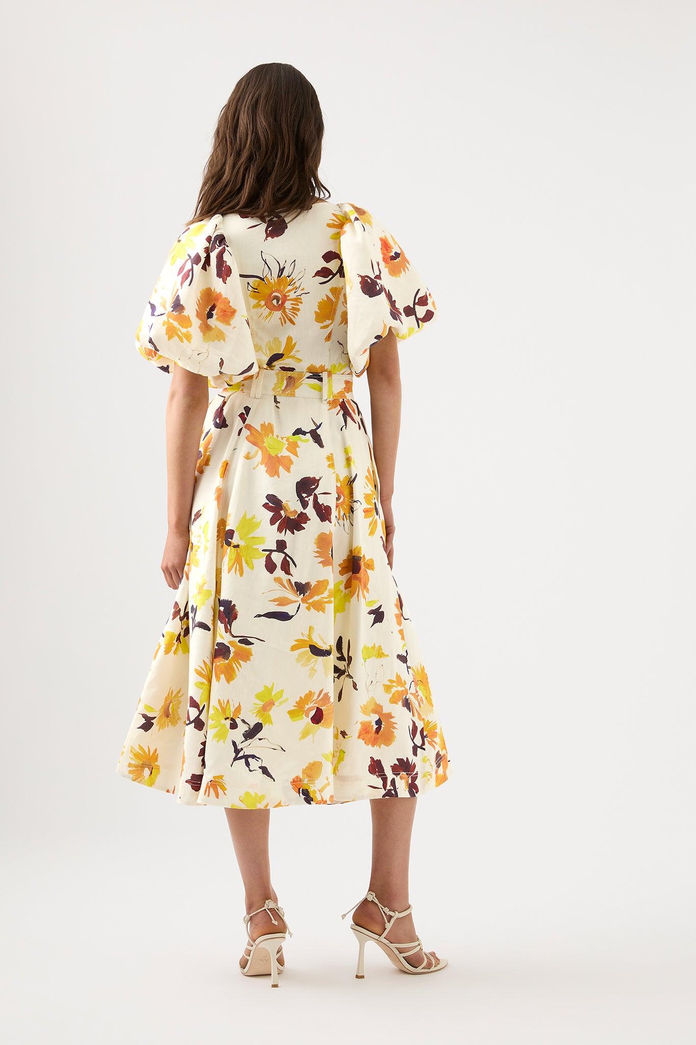 Soleil Belted Midi Dress Product Image