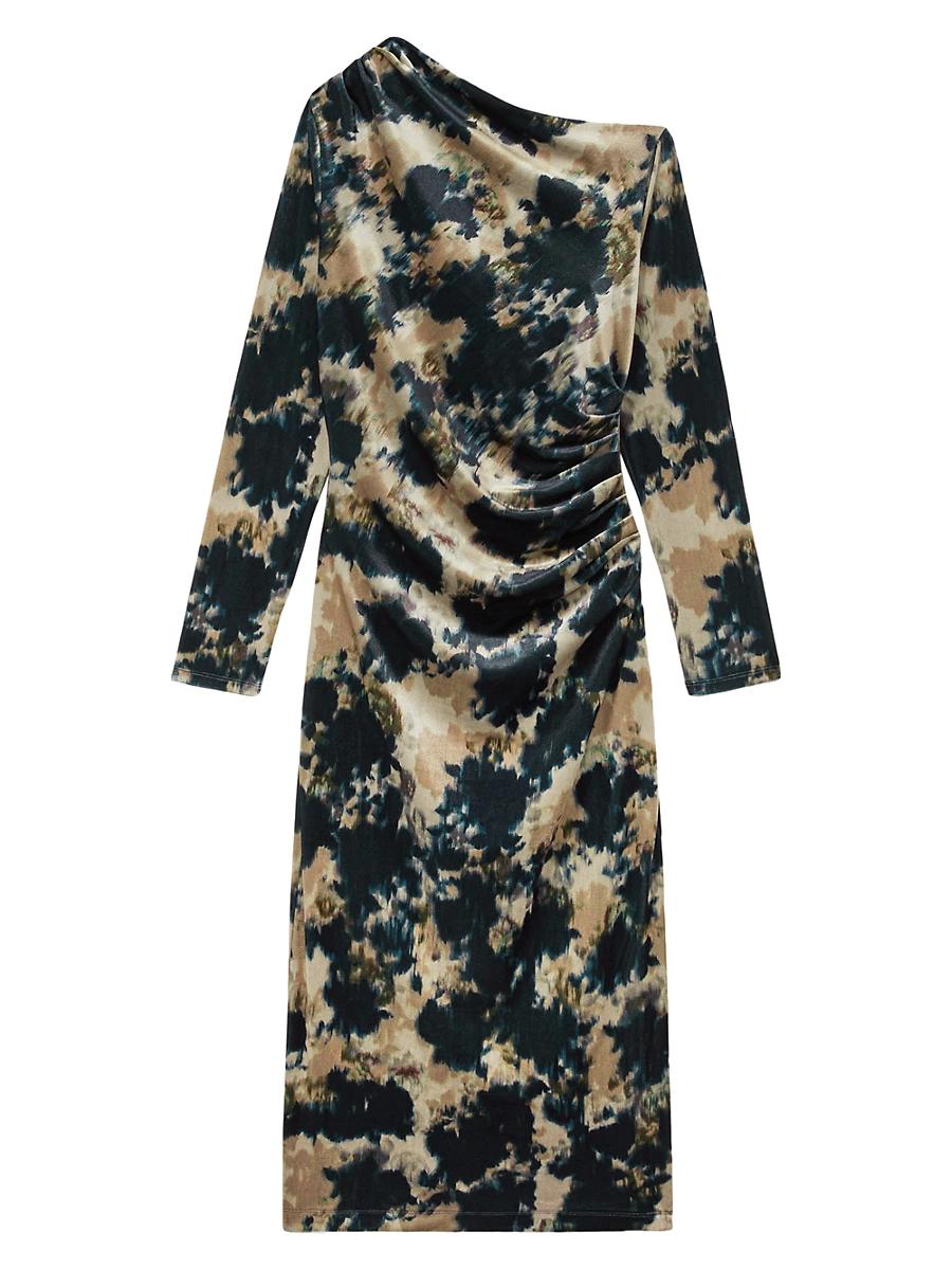 Womens Briana Tie-Dye Velvet Maxi Dress Product Image