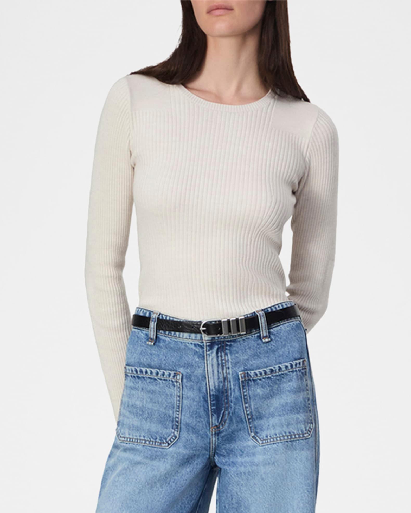 Audrina Ribbed Crewneck Sweater Product Image