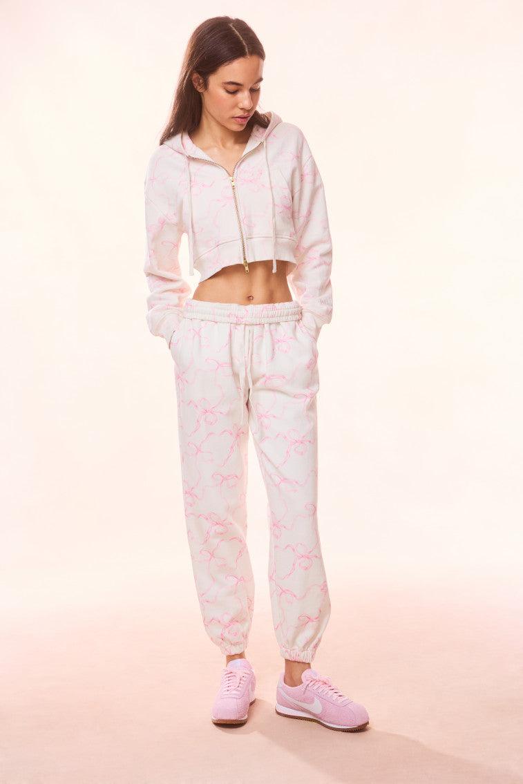 Lillia Cotton Bow Sweatpant Product Image