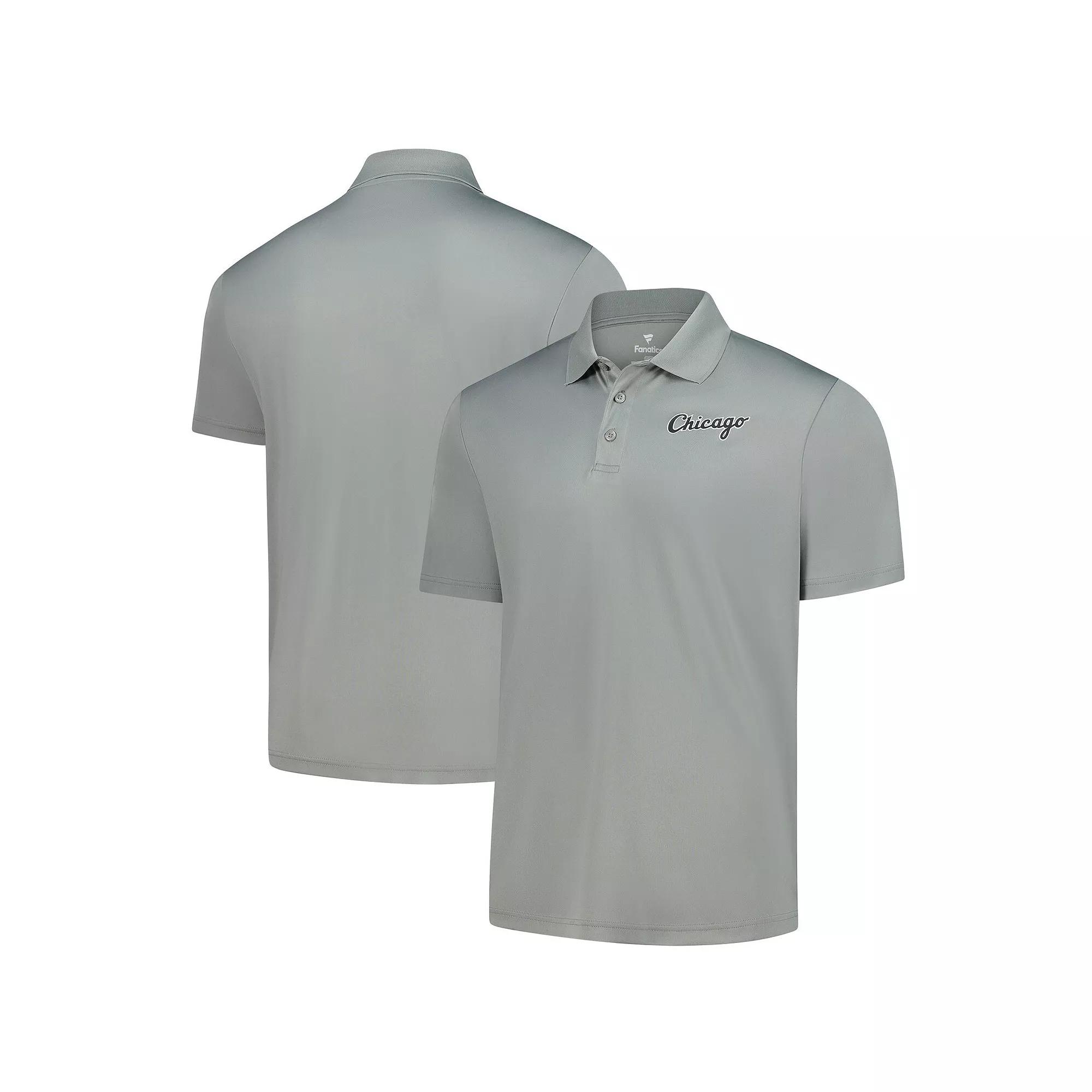 Men's Fanatics Gray Chicago White Sox Logo Polo,  Product Image