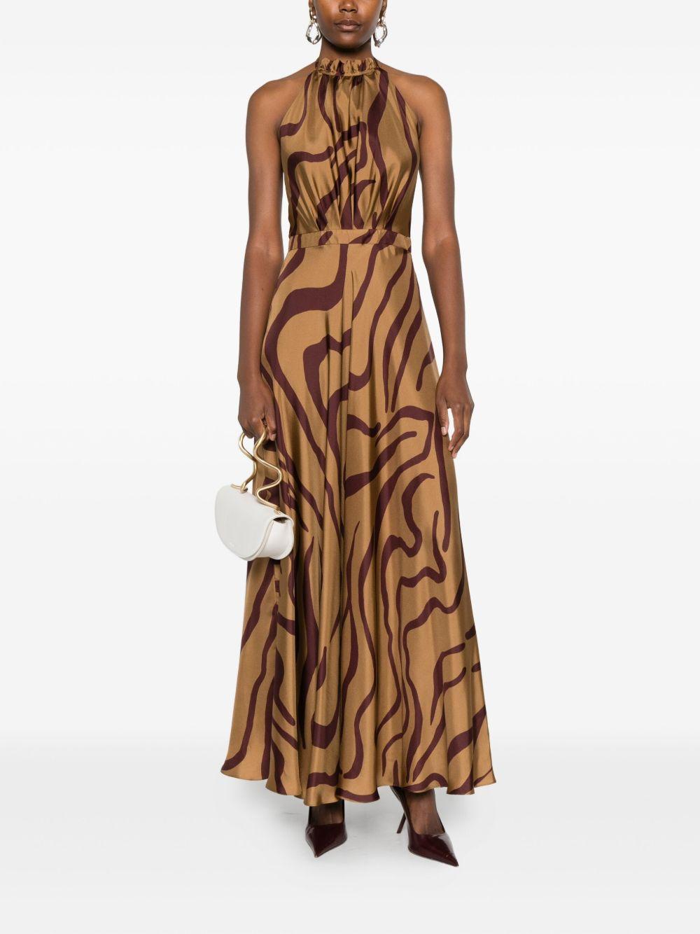 halter-neck swirl-print maxi dress Product Image