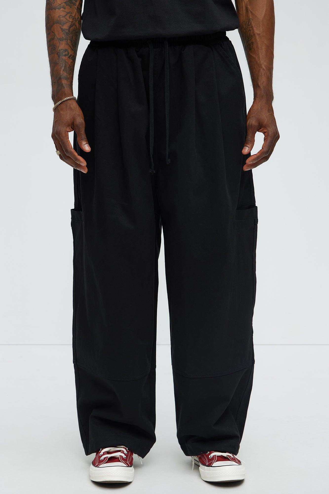 Baggy Damn Right Pants - Black Male Product Image