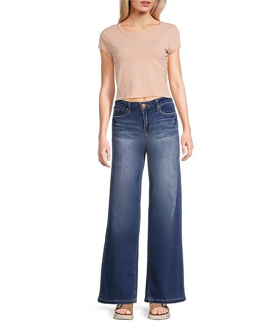 YMI Jeanswear Mid Rise Wide Leg Jeans Product Image