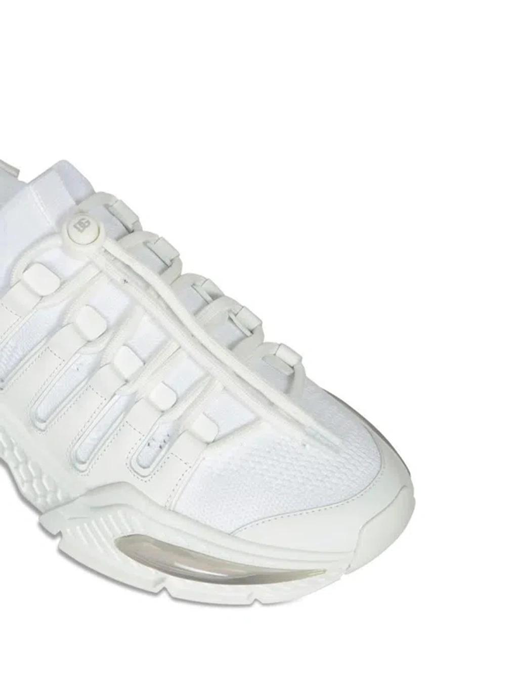 DOLCE & GABBANA White Sneakers With Modern Silhouette And Unique Lacing System Product Image