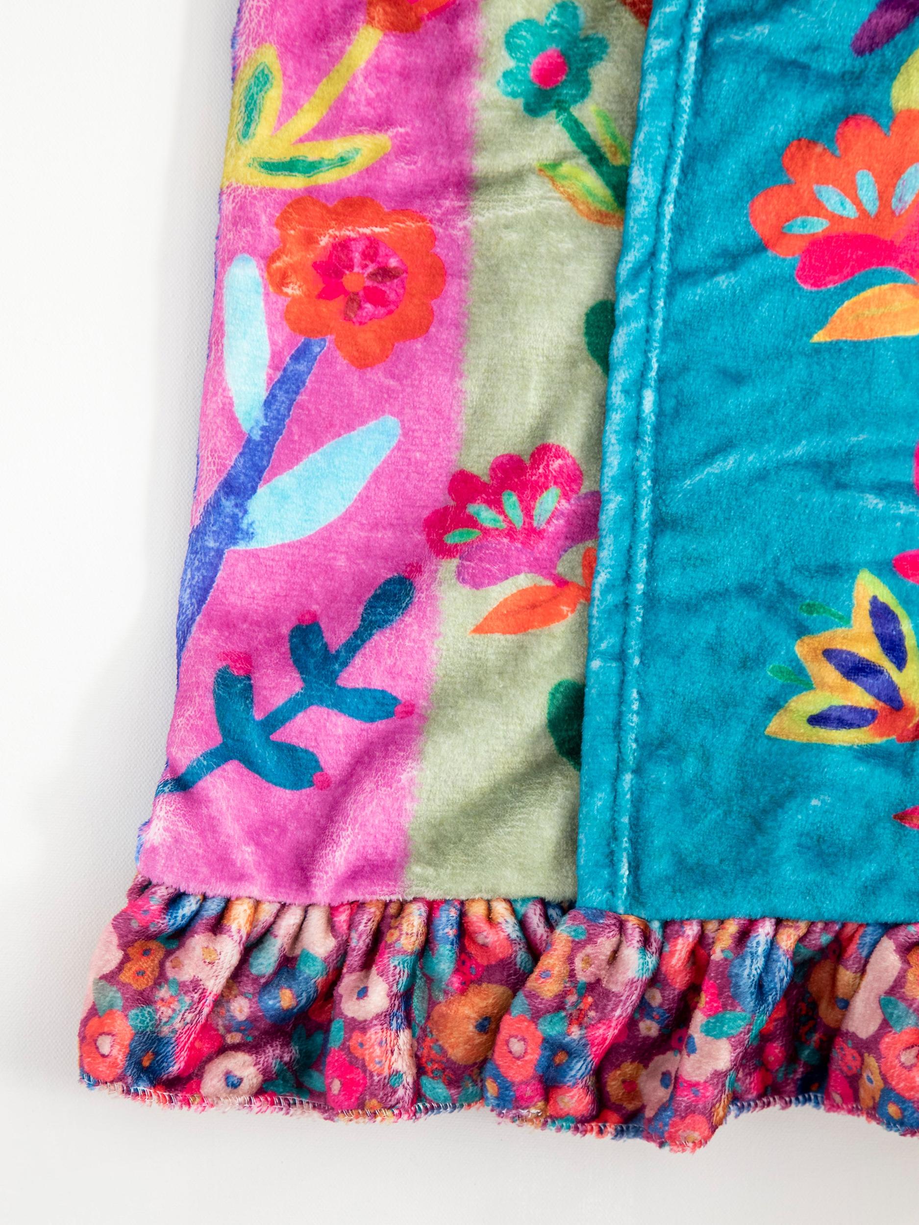 Towel Wrap - Teal Flowers Product Image