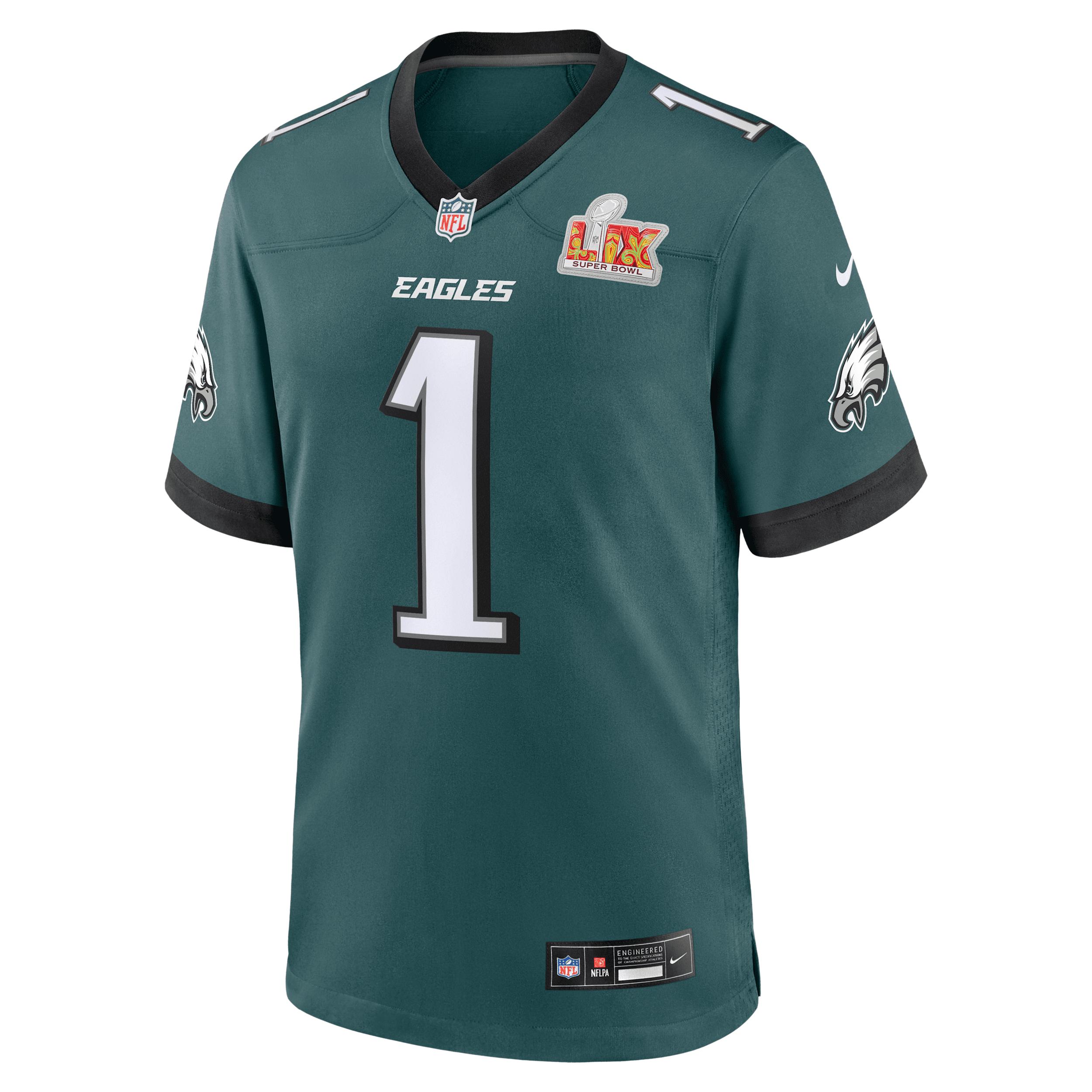 Mens Nike Jalen Hurts Midnight Philadelphia Eagles Super Bowl LIX Game Player Jersey Product Image