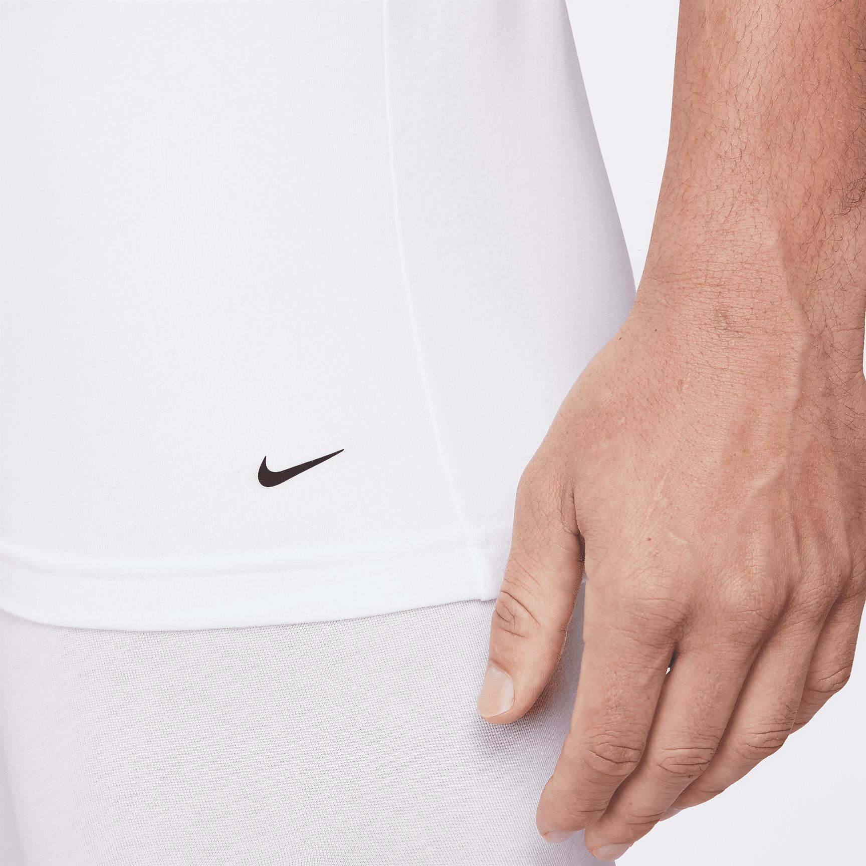 Nike Mens Dri-FIT Essential Cotton Stretch Slim Fit Crew Neck Undershirt (2-Pack) | KE1191-100 Product Image