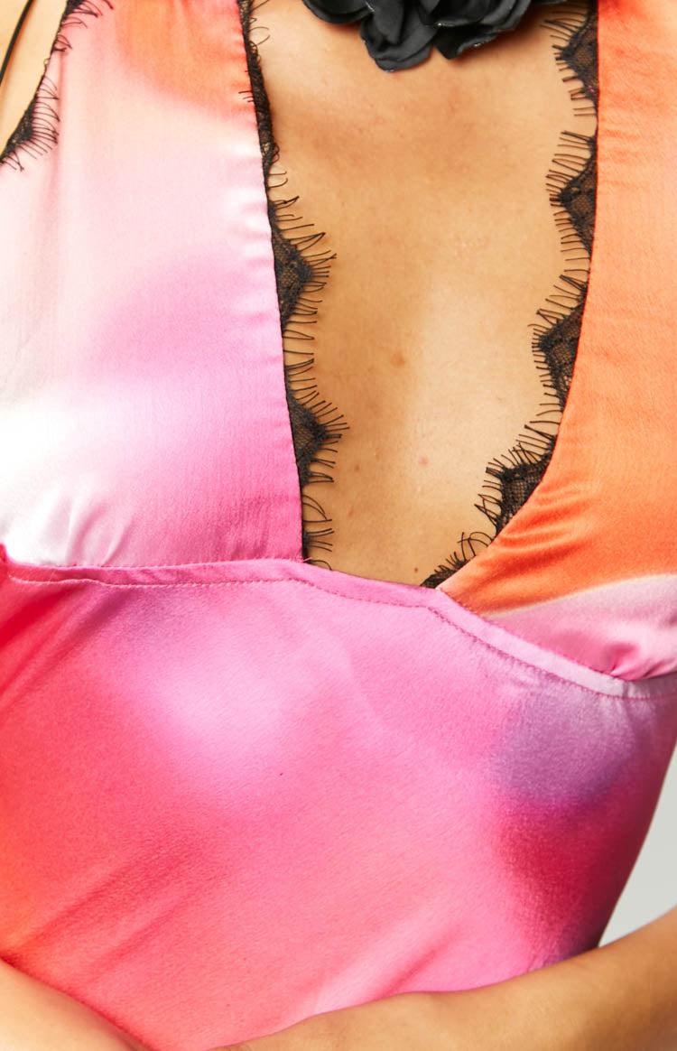 Valletta Pink Print Halter Neck Maxi Dress Baby Product Image