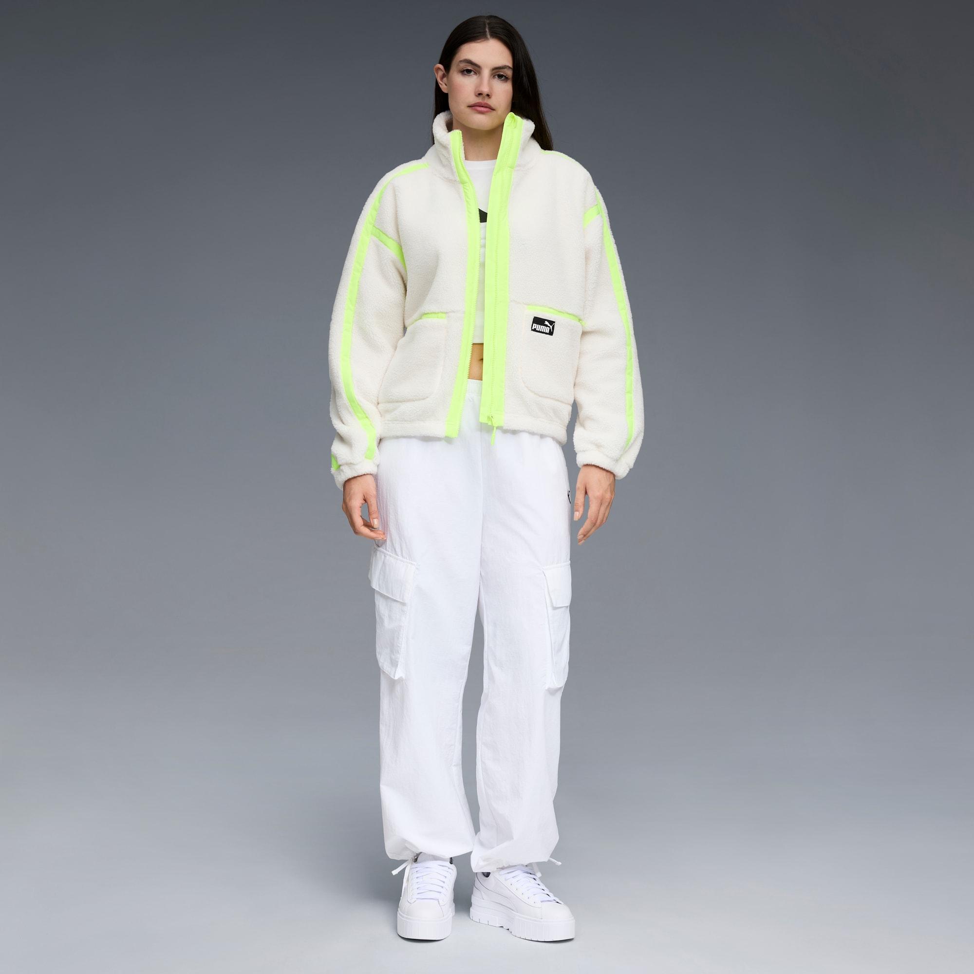 Sherpa Fleece Jacket W/ Wove Women Product Image