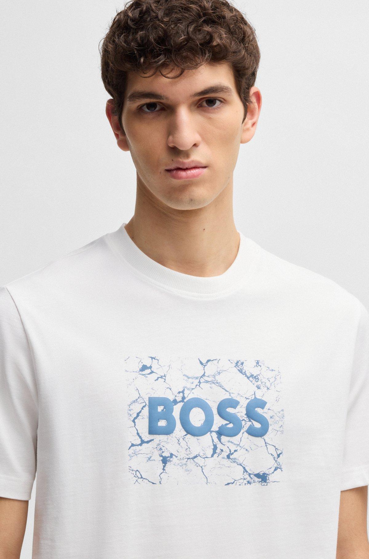 Cotton-jersey T-shirt with logo artwork Product Image