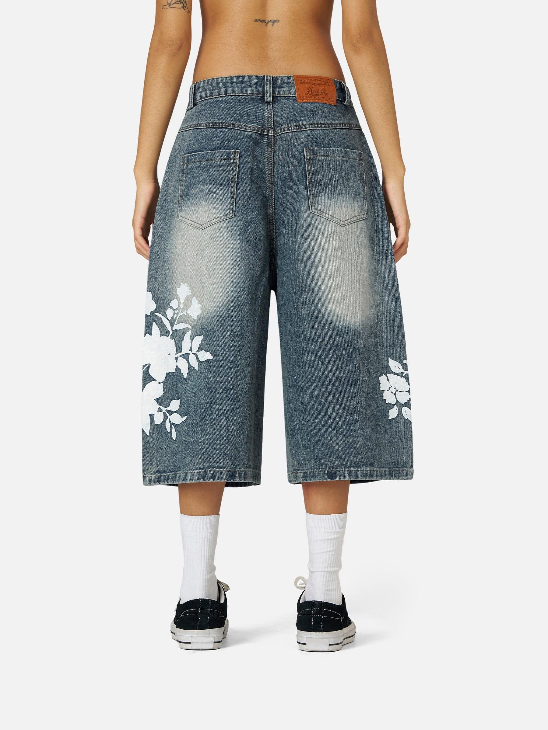 Aelfric Eden Floral Graphic Longline Jorts Product Image