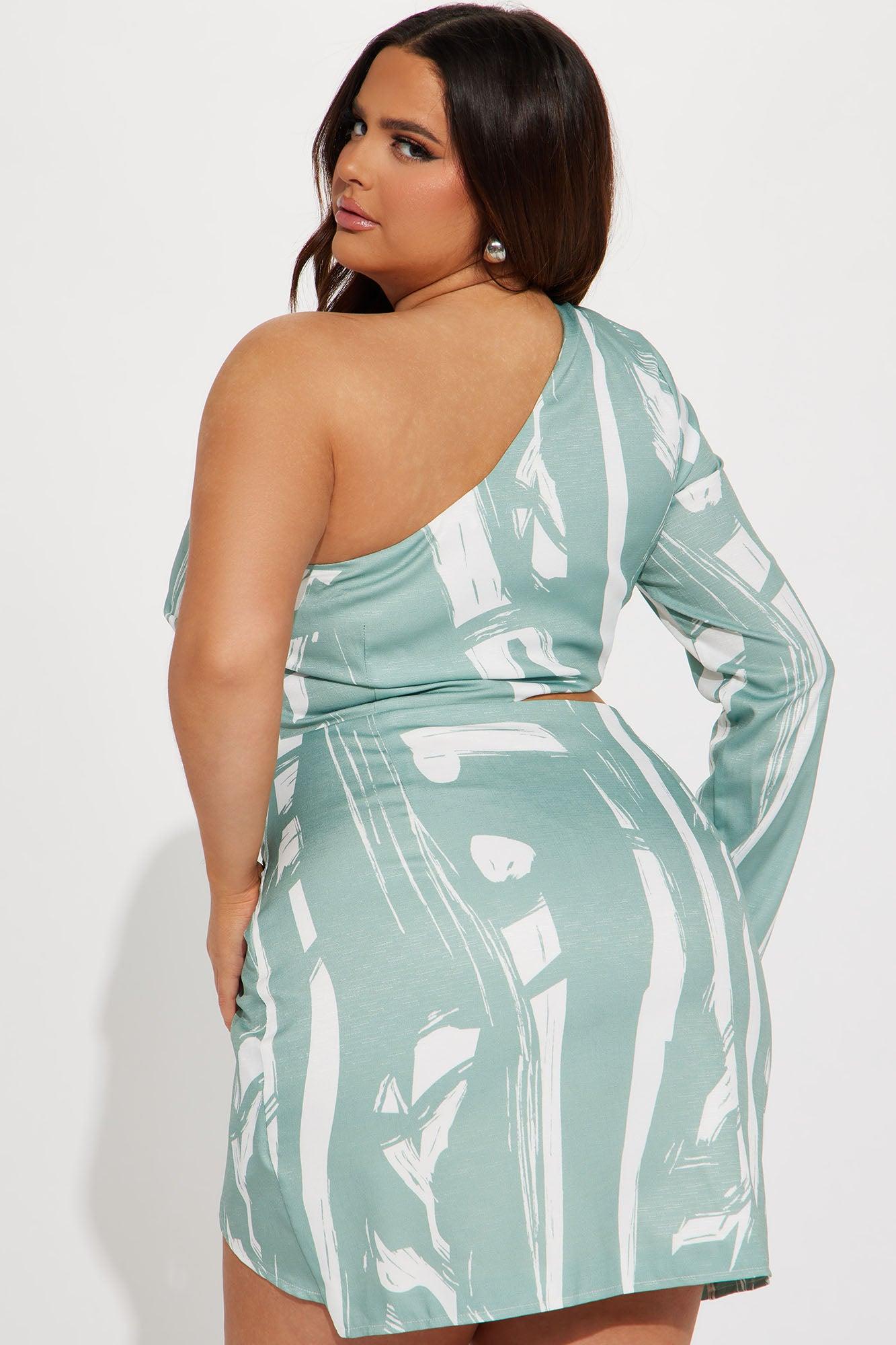 Annalisa Textured Mini Dress - Teal Product Image