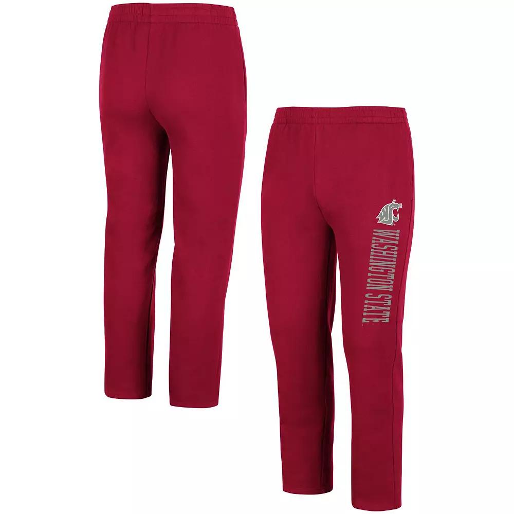 Men's Colosseum Crimson Washington State Cougars Fleece Pants,  Product Image
