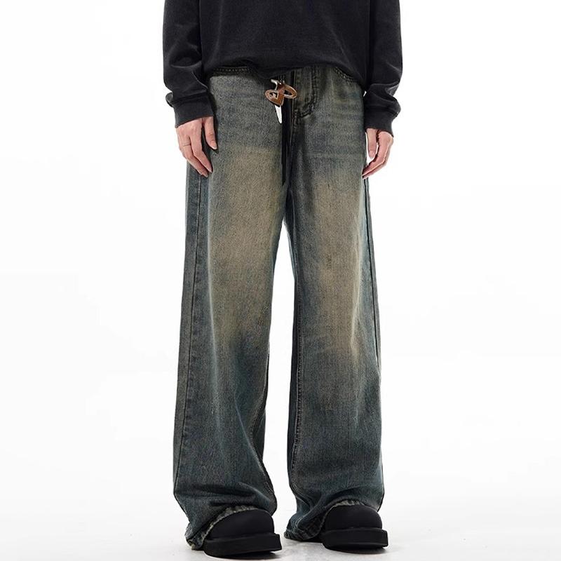 Sopula American Cleanfit Retro Straight Wide Leg Jeans Product Image