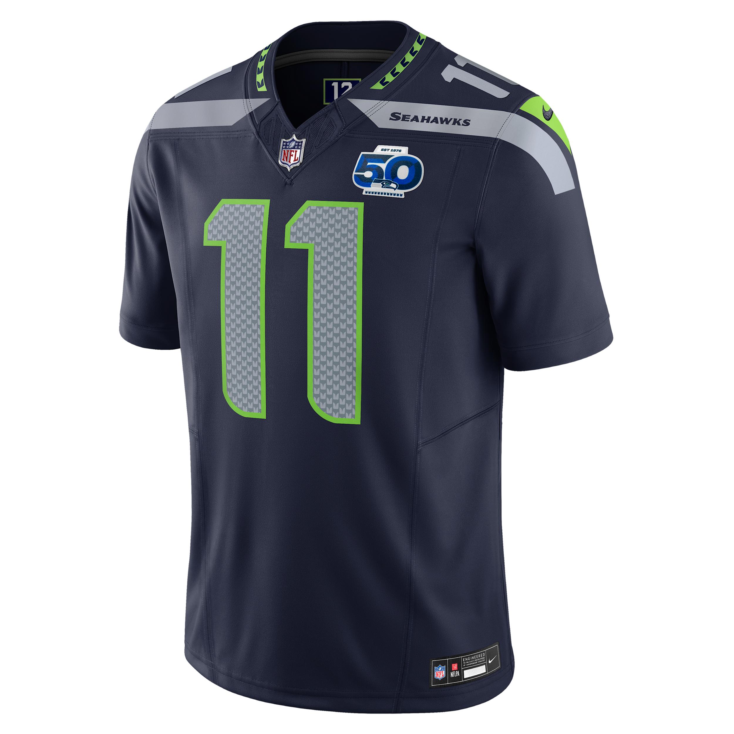 Jaxon Smith-Njigba Seattle Seahawks 50th Anniversary Nike Mens Dri-FIT NFL Limited Jersey | 31NMSSLH78F-1R6 Product Image