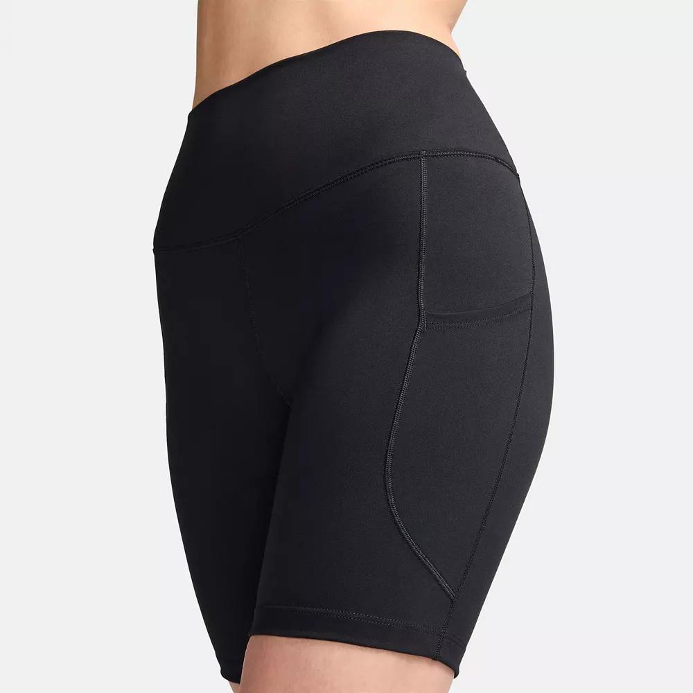 Nike Womens One High-Waisted 8 Biker Shorts with Pockets | FZ6758-010 Product Image