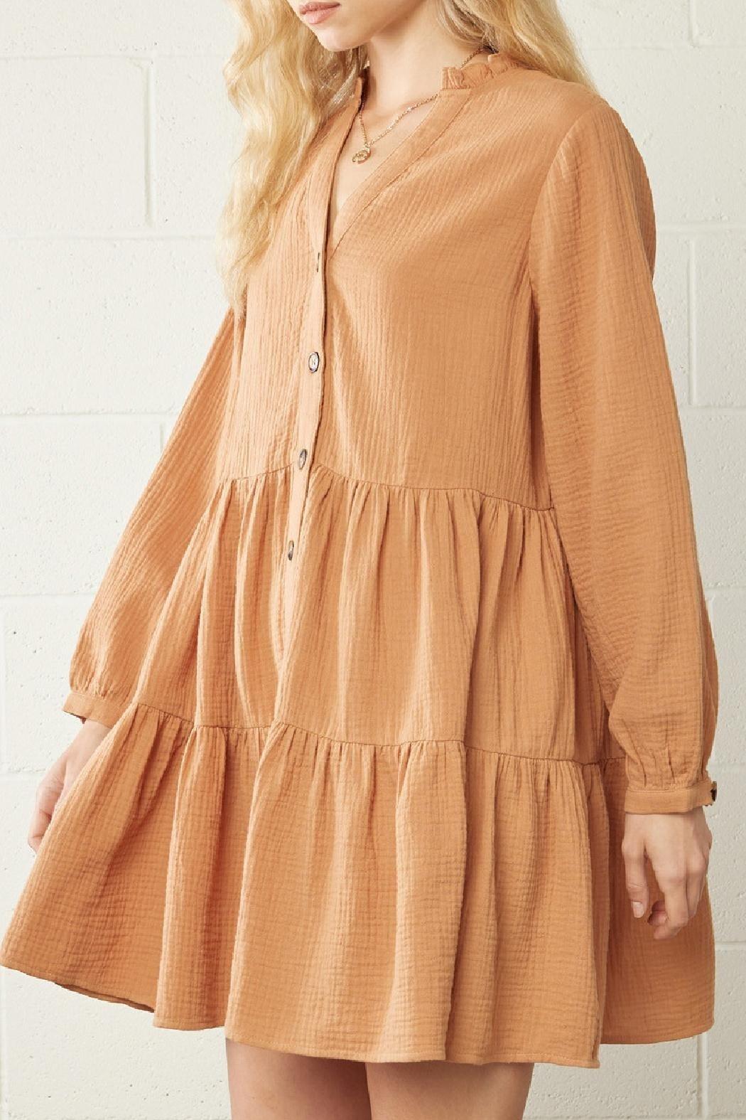 Tiered Button Down Dress Product Image