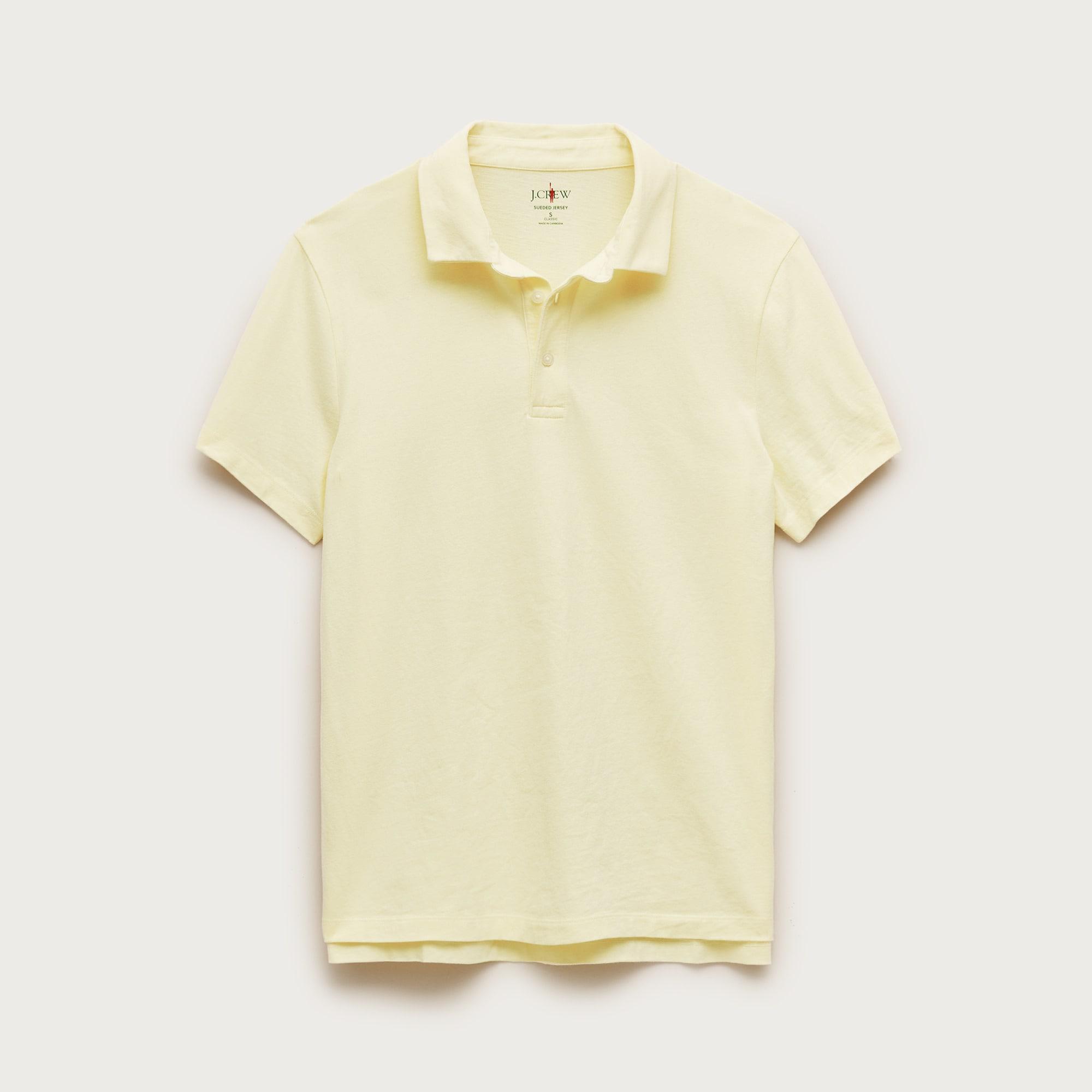 Sueded cotton polo shirt Product Image