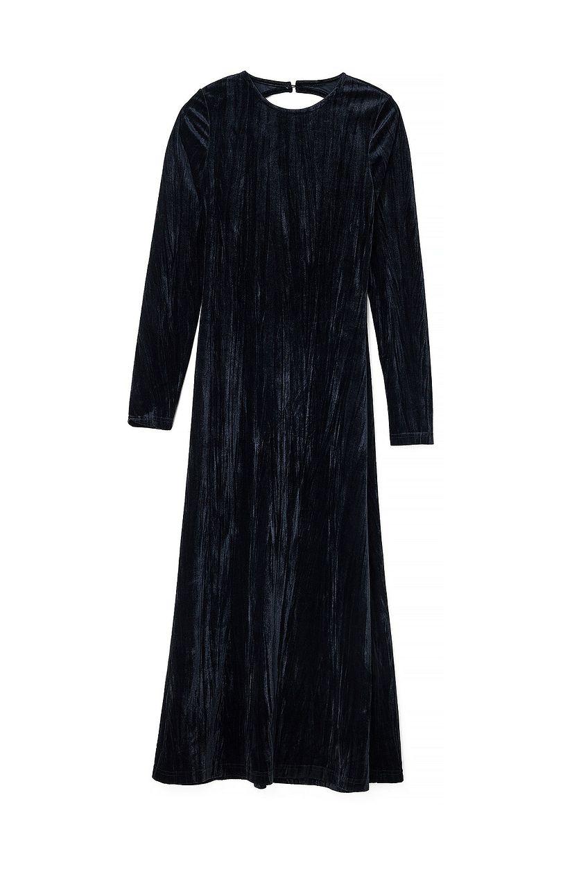 Open Back Velvet Midi Dress Product Image