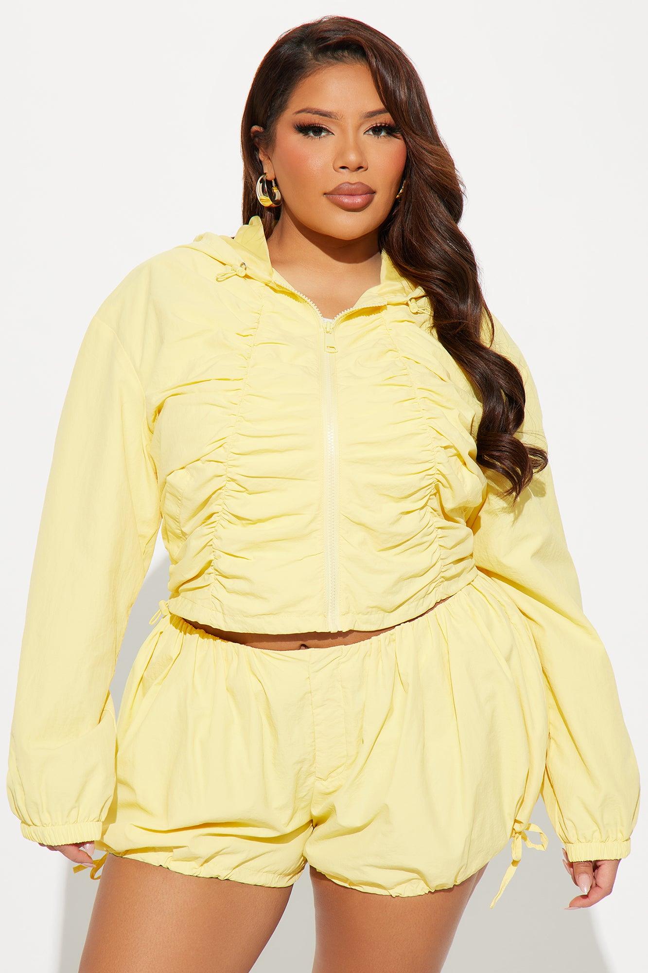 Sweet Like Honey Windbreaker Jacket - Yellow Product Image
