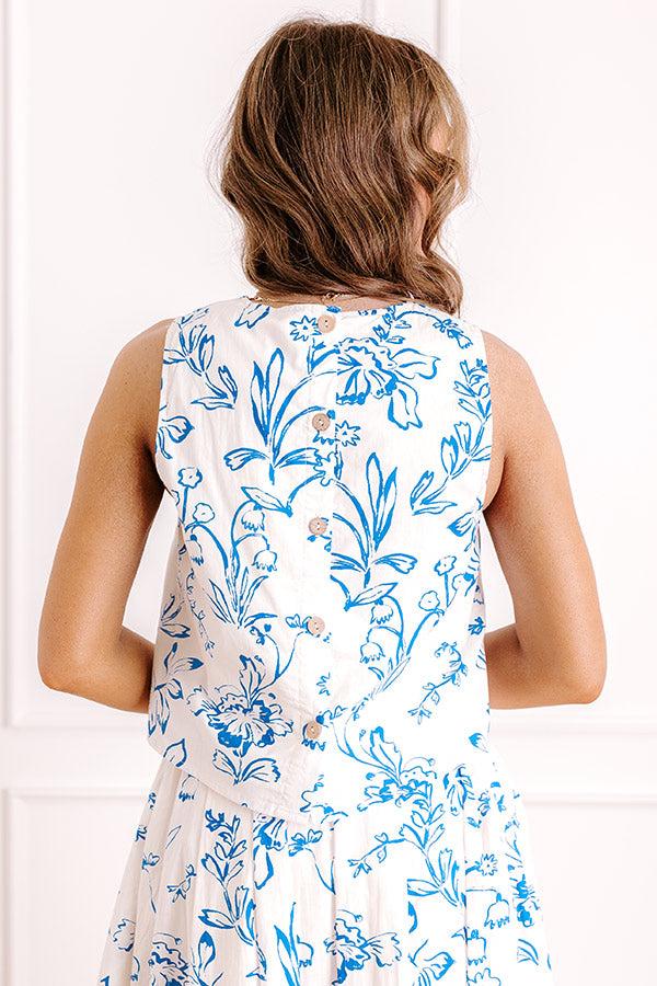 Chic and Serene Floral Top Product Image