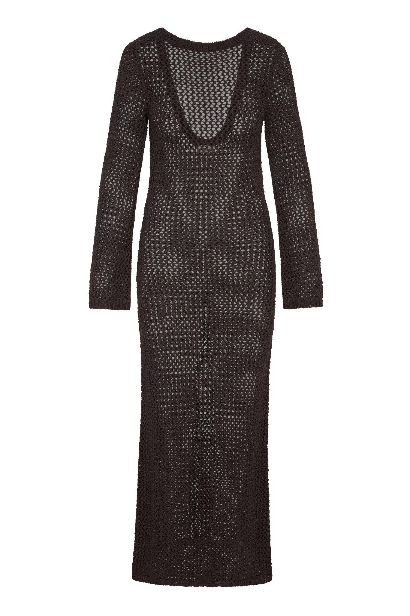 Cozumel Dress - Espresso Petit Crochet Product Image