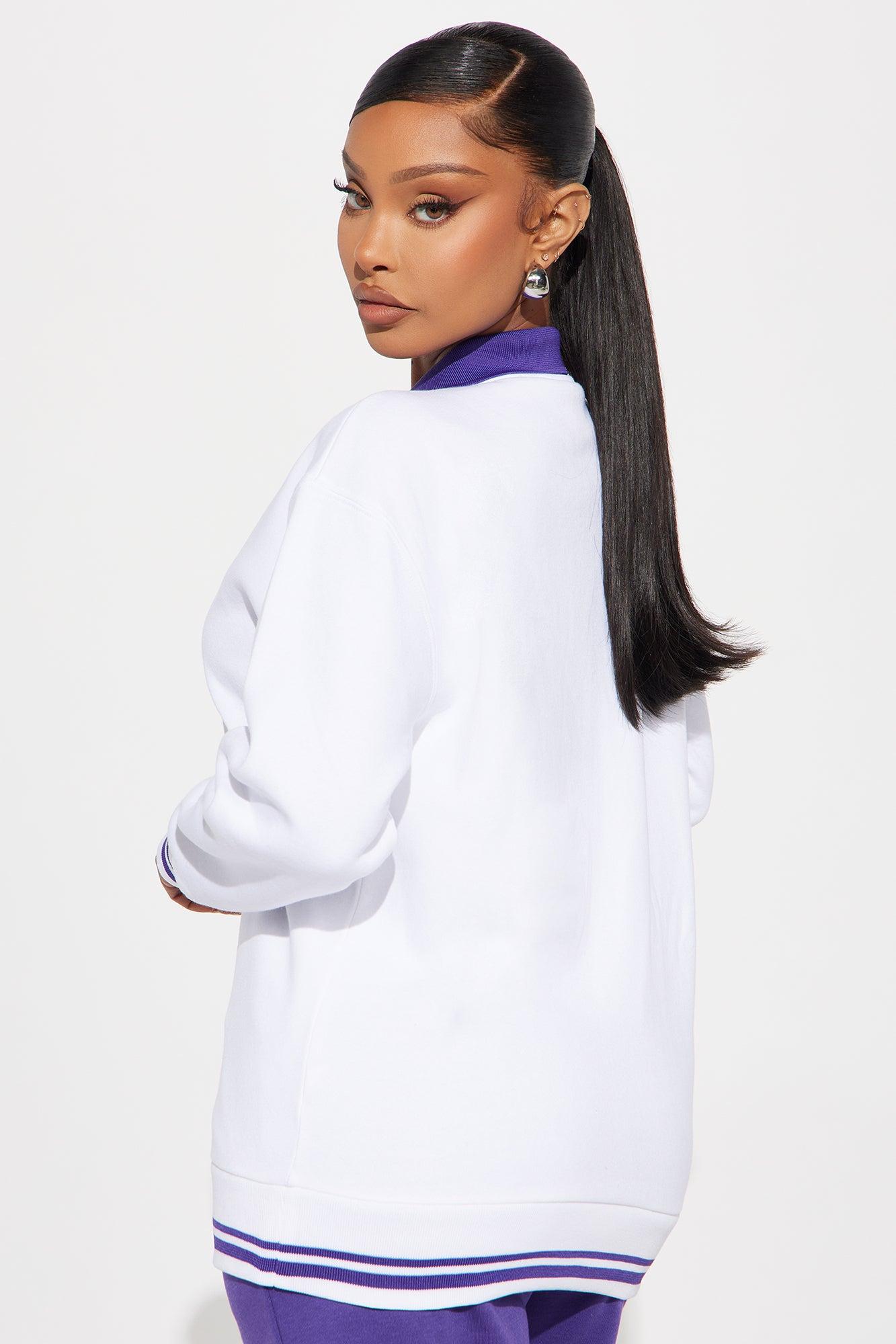 Lakers Warm Up Sweatshirt - White Female Product Image