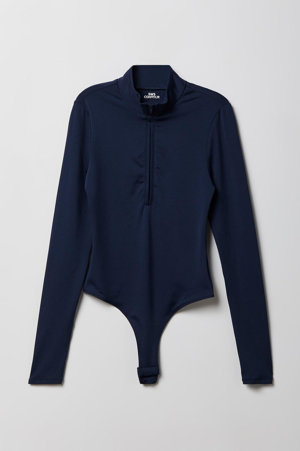 Contour Half Zip Long Sleeve Bodysuit Female Product Image