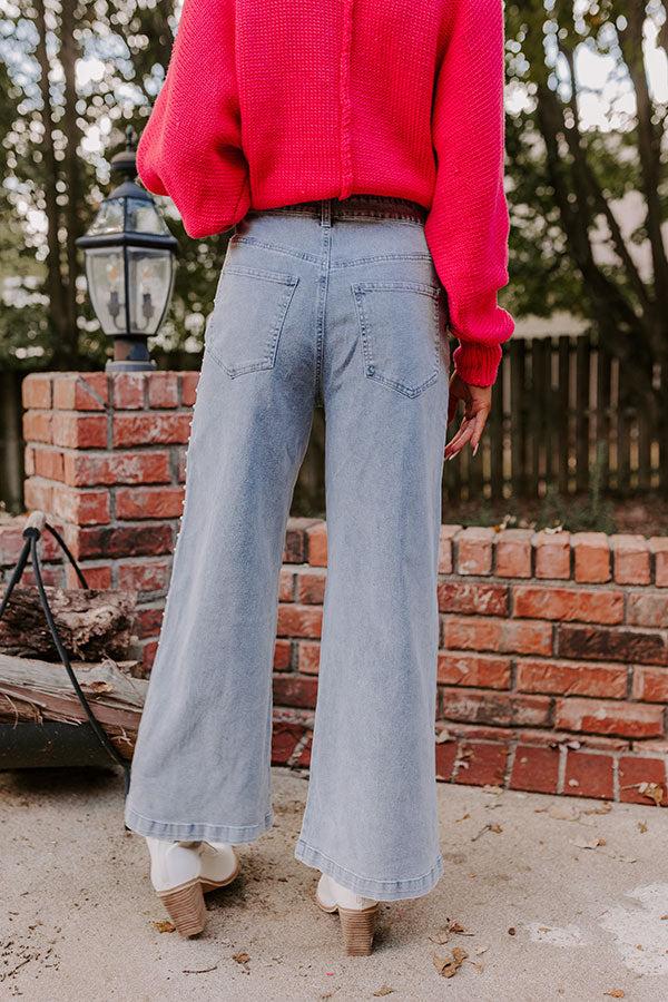 The Lorelai High Waist Pearl Embellished Jean in Light Wash Product Image