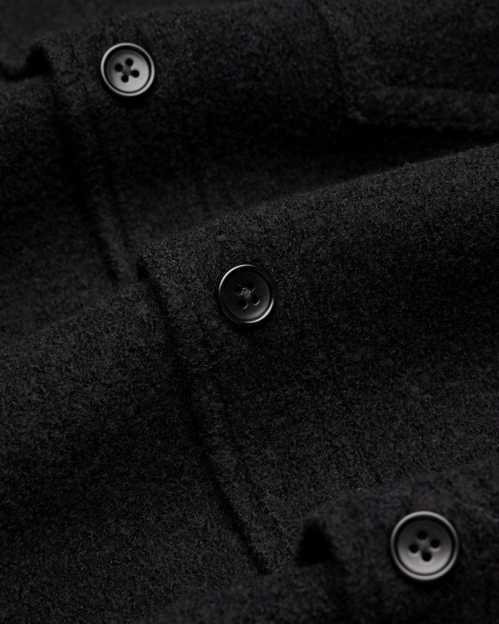 Plus Size Twill Patchwork Contrast Trim Button Up Blazer Black Women Office Plain Contrast Sleeve Long Sleeve Suit Collar 14-16/1X Office Blazers BloomChic Product Image