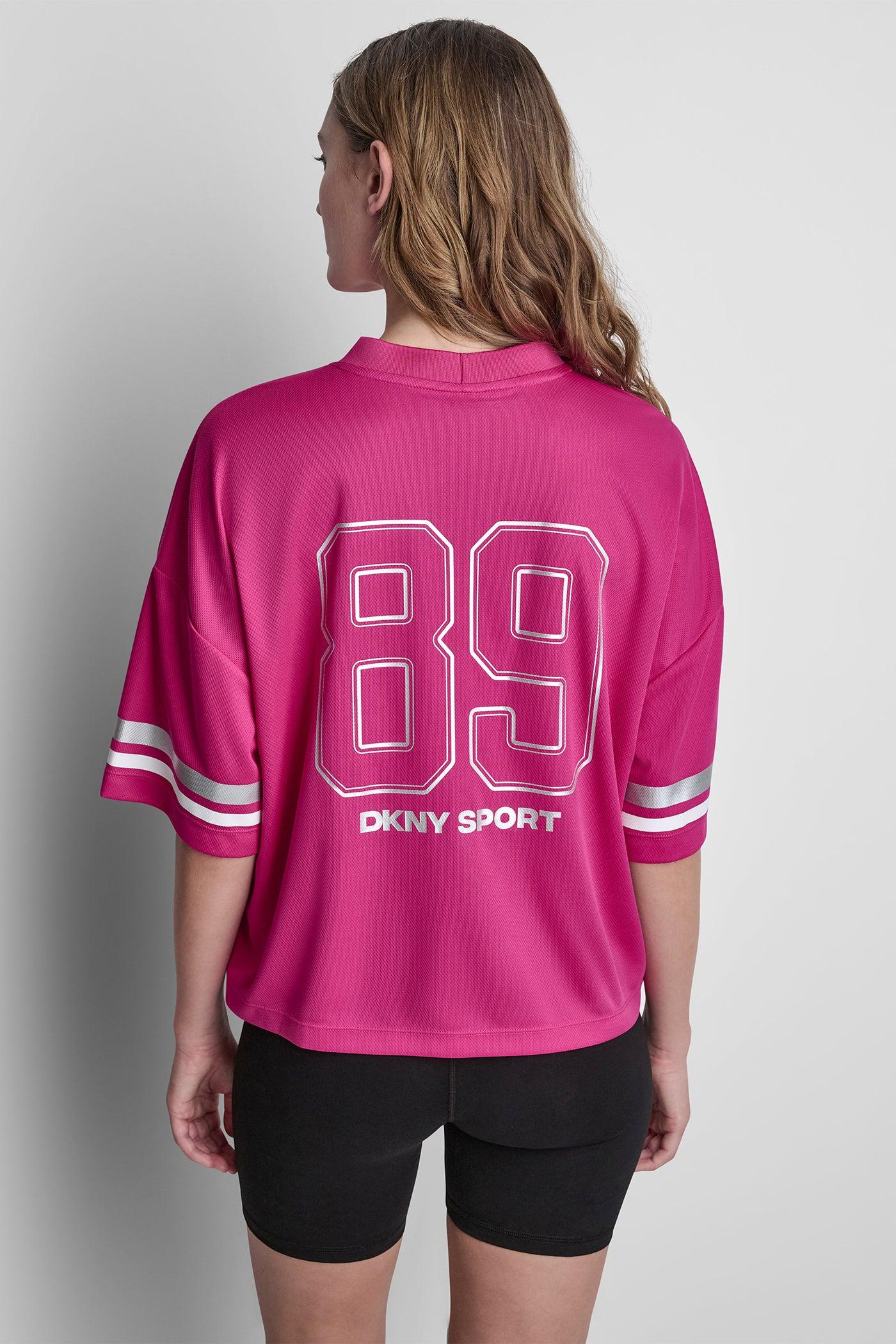 RHINESTONE VARSITY LOGO V-NECK JERSEY Product Image